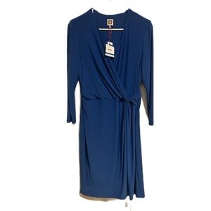 NWT Anne Klein Elegant Blue Wrap Dress Sz. 1X New